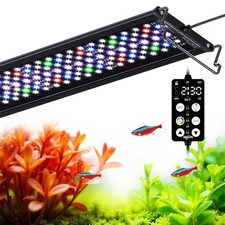 LED Aquarium Light, 24/7 Custom Timer, Power-Off Memory,7-Row LED 12-18in Full
