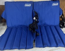 Coleman Portable Stadium Seats Blue Cushion Backrest Folding Bleacher 2 Pack