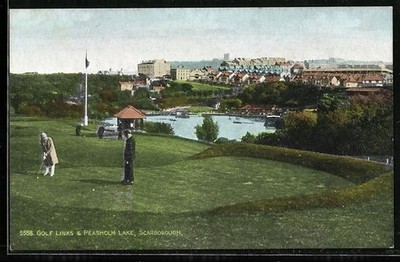 Ansichtskarte Scarborough, Golf Links & Peasholm Lake 