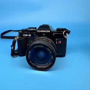 CHINON CE-5 35mm SLR Film Camera with 28-50mm Lens *read*