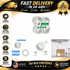 DIOLINGQI Heavy Duty Clear Packing Tape - 4 Rolls, 220 Yards Total