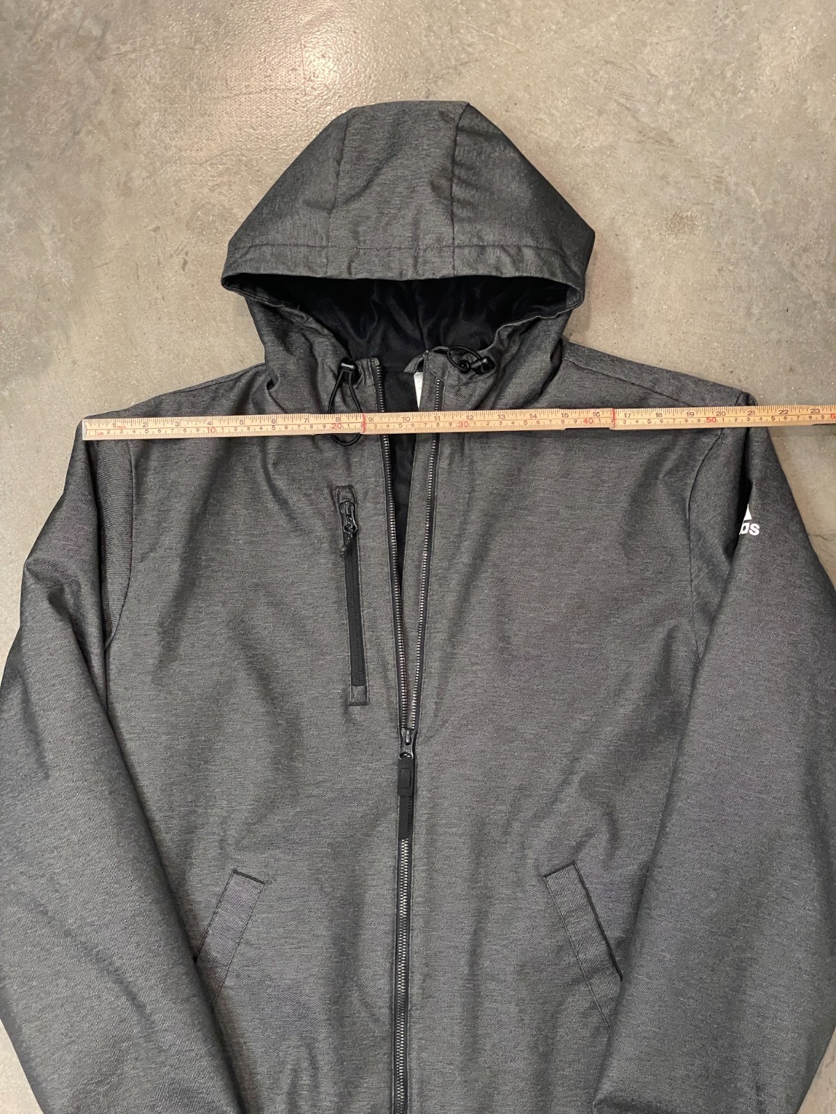 Adidas Climaproof Parka Coat Men XS Gray Black Fleece Lined Insulated Winter thumbnail 14