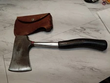 Vintage True Temper "Jet Rocket" BBA Hatchet with leather Sheath