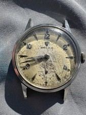 Steel Rolex Shock resistance vintage wristwatch, serial Number 12324 circa 1940s