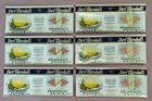 Lot of (6) BERT MARSHALL'S Grapefruit Juice Can Labels Arcadia Florida Gold Ink! — photo 1