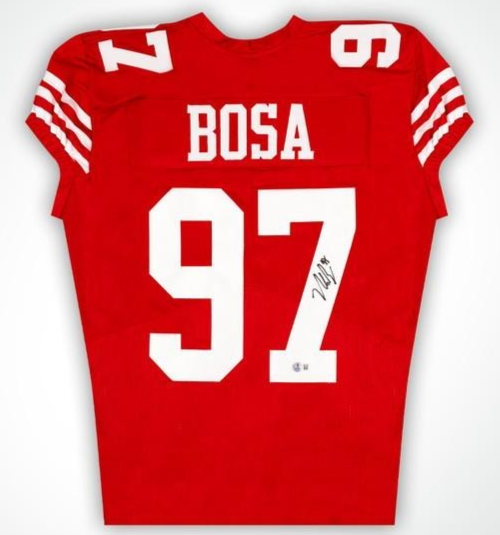 Nick Bosa Autographed Signed San Francisco 49ers 49ers Pro Cut Jersey (Beckett) San Francisco 1st Round Pick 
