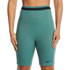NWT Nike Women's Swim Hydralock MEDIUM Kick Shorts GREEN 80 MSRP