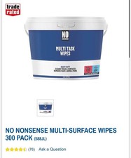 No Nonsense Multi-Surface Wipes – 300 Pack Heavy Duty Cleaning, Solvent-Free