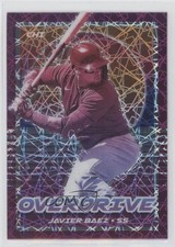 2021 Panini Chronicles Overdrive Purple Velocity Prizm Javier Baez #1 2u3