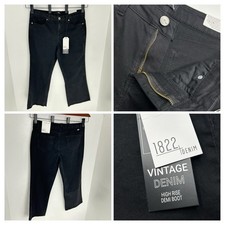 1822 Denim NWT Vintage High Rise Demi Boot Wide Leg Jean Size 12 Stretch 33x25.5