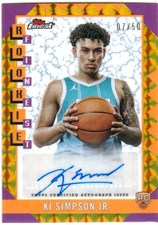 KJ SIMPSON JR. 2024-25 Topps Finest Rookie Finest Auto Gold Refractor (07/50)