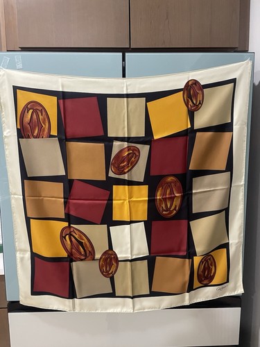 Jean de Bahrein Tassel Print Scarf, vintage, polyester🧣🎁 (Gebraucht) in