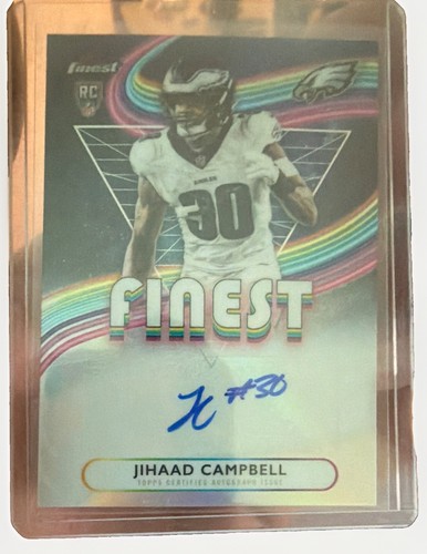 Topps Finest Jihaad Campbell Philadelphia Eagles Autograph Insert #A-JC
