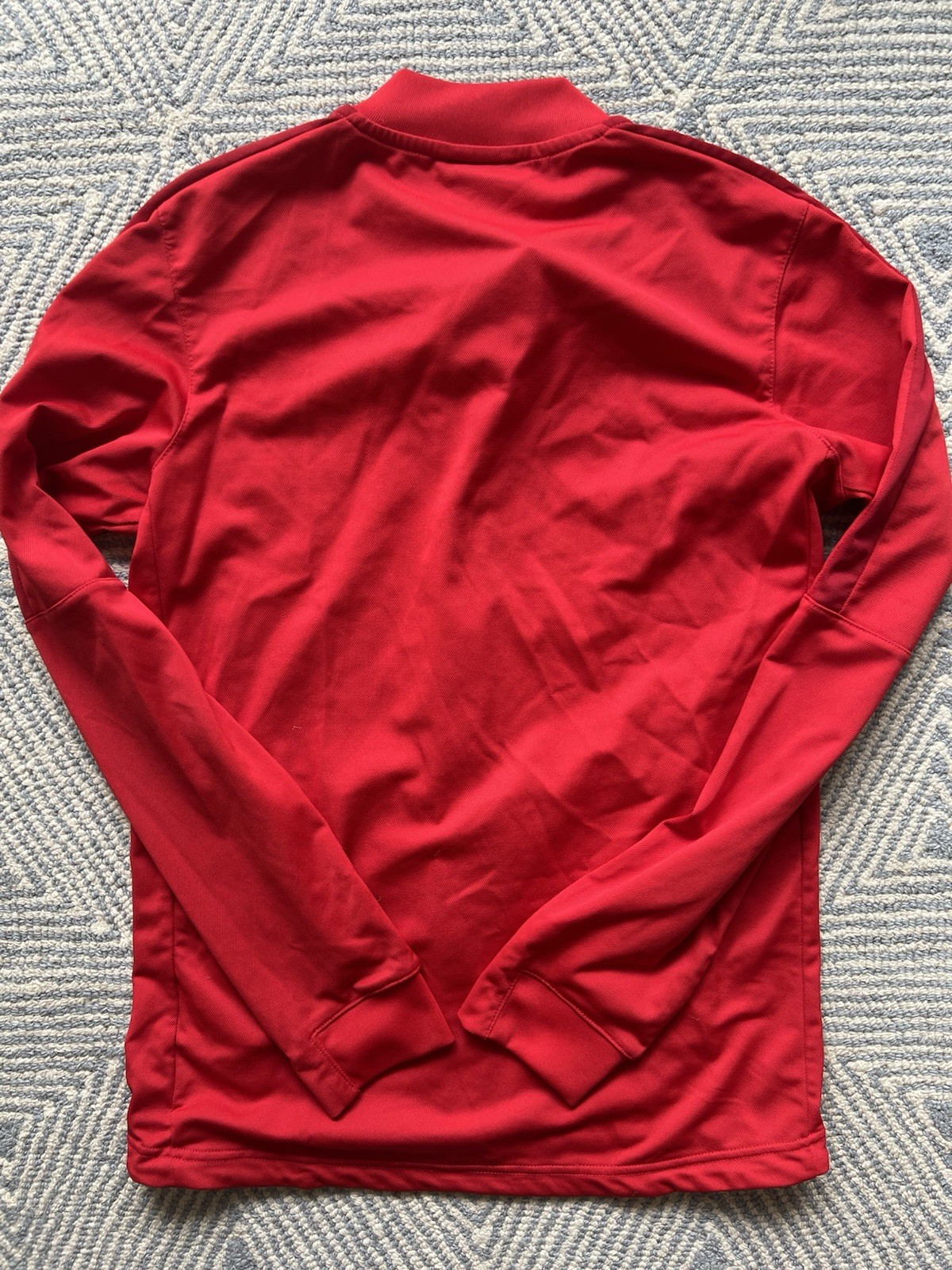 Nike Long Sleeve Full Zip Dri-Fit Polyester Jacket - Red- Small thumbnail 5