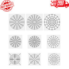 Mandala Dot Painting Stencils - 9 Pack Reusable Circle Templates for Art