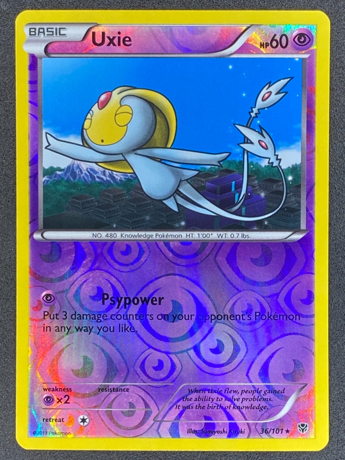 Pokémon Uxie Reverse Holo 36/101 PLB Plasma Blast LP/NM