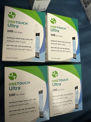 100 One Touch  Ultra Diabetic Test Strips Exp 10&11/2025--- Solid box