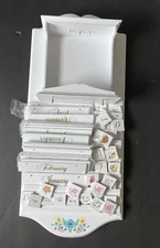 1995-12pc Adorable Ashton Drake Babies Wood Display Perpetual Calendar