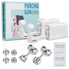 Safety Ear Piercing Kit,Disposable Self Kit With 2pc Gun,4...