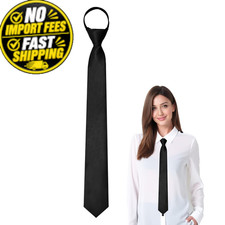 LHXzizizi Black Ties for Women, 14.96" Womens Zipper 2.17",