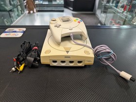 Sega Dreamcast Console Tested Working Controller & Leads No Box
