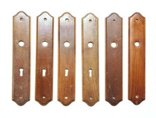 250X47mm, Vintage Lot de 6 anciennes PLaques de Propreté en bois, Porte