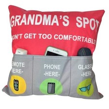 Gifts for Grandma, 3-Pocket Grandma  s Spot Throw Pillow Covers Grandma 3-pocket