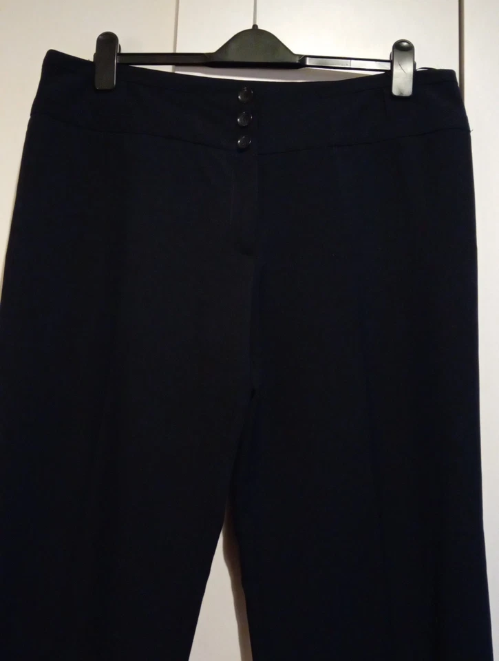 Autonomy Size 16 Navy Wide Leg Smart Trousers Excellent Condition - Image 3 of 4