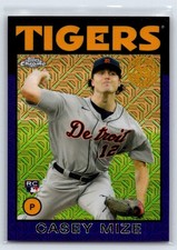 2021 Topps Chrome Casey Mize 86BC-85 RC Purple Mojo 33/75 Detroit Tigers
