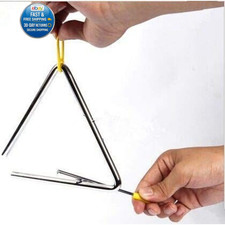 Superior Sound Quality Musical Steel Triangle 4 Inch, Yellow