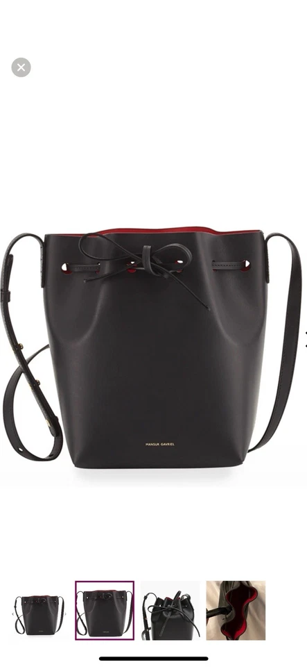 Mansur Gavriel Mujer Mini Cuero Cubo Bandolera Bolso de Hombro Cartera en Negro Foto 2 de 4