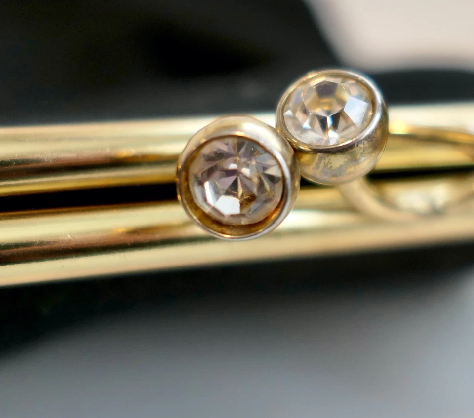 Винтажная шерстяная сумочка 50-х деко со стразами замок для поцелуя - Изображение 3 из 4