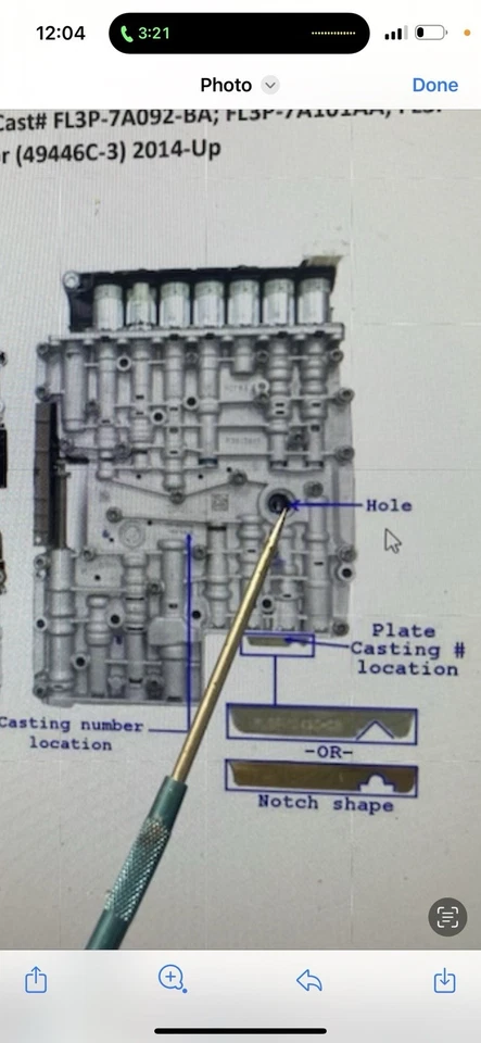 Cuerpo de válvula de transmisión 6R80 OEM con Ford F-150 F150 2015 TCM GENERACIÓN 3 y 4 Foto 2 de 3