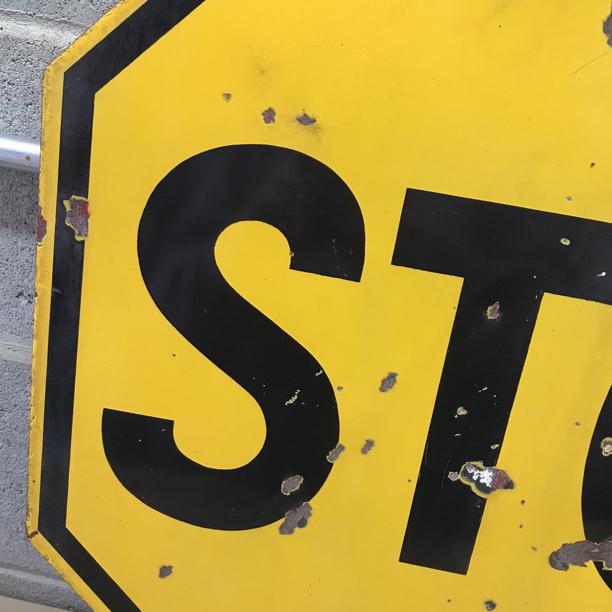 Vintage　Road Sign  特大看板　50s Vintage Road Sign 特大看板 50s Vintage 24” Yellow Porcelain