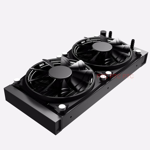 GX ICH-240 CPU Liquid Cooler 2x 120mm RGB Fan mirror RGB Pump w Intel ADM Socket - Picture 9 of 10