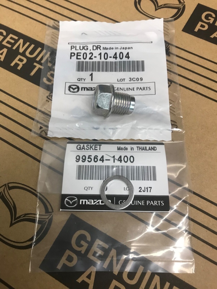 NEW OEM MAZDA Engine Oil Pan Drain Plug PE0210404 w/ Washer