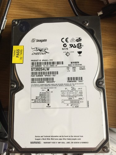 SEAGATE, ST39204LW, 9P4002-002, 9gb Ultra-SCSI Drive ,68-PIN = TEST-PASS