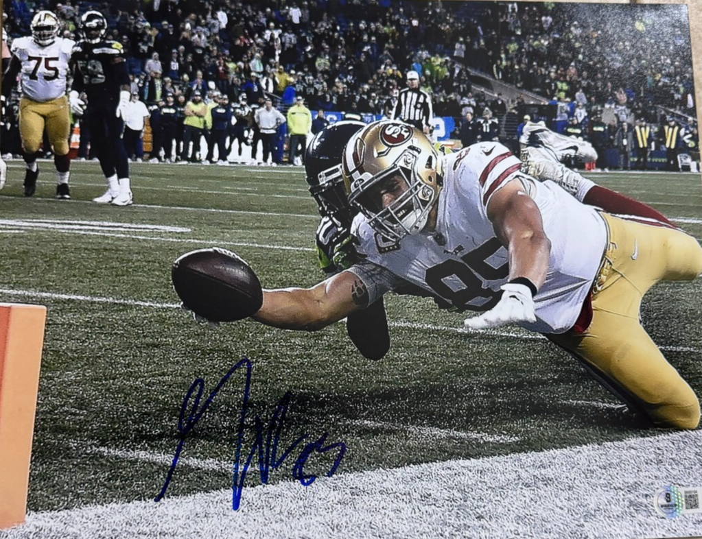 George Kittle Autographed Signed San Francisco 49ers 49ers 11 x 14 Photo BECKETT AUTHENTICATION 