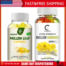 Organic Mullein Gummies/ Capsule For Lung Cleanse Detox Herbal Dietary Supplemen