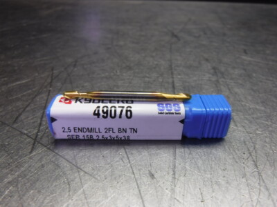 Kyocera 2.5mm Double Sided Carbide Ball Nose Endmill 2 Flute 49076 (LOC57)