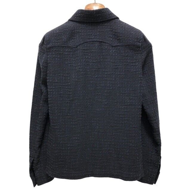 CHANEL Coco Mark Button Tweed Shirt Jacket Blouson Women CHANEL Coco Mark Button Tweed Shirt Jacket Blouson Women