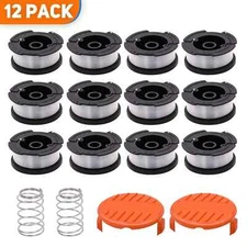 12-Pack 30ft .065 String Trimmer Line Replacement Spool for Black+Decker AF-100