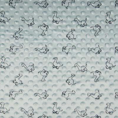 Luxury Dimple Baby Cuddle Soft Fabric Material - DINOSAURS DUSTY GREEN