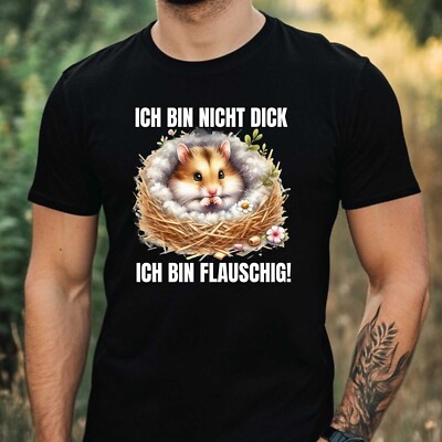 Herren T-Shirt Lustiger Hamster Spruch Motiv Baumwolle Größe XS bis 5XL