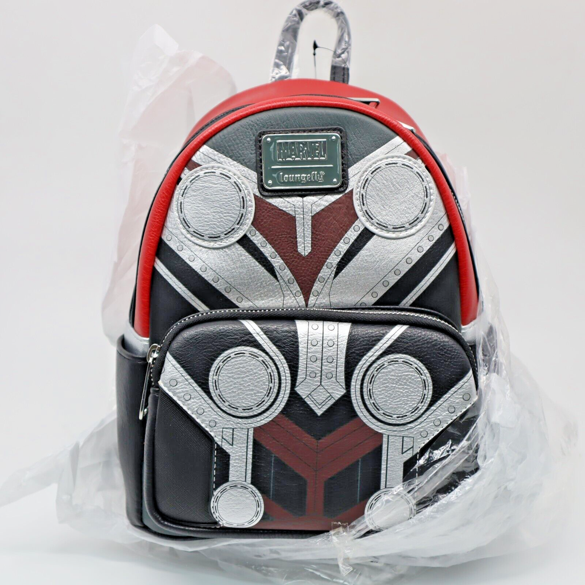 Thor: Love and Thunder Navy/Red Mini Backpack New Mighty Thor Loungefly Backpack at Super Hero  main image 2