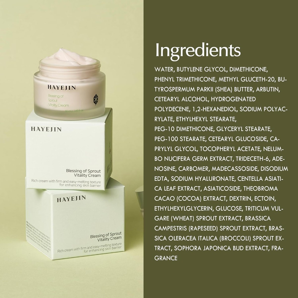 HAYEJIN Blessing of Sprout Radiance Virality Cream 50ml / 1.69 fl