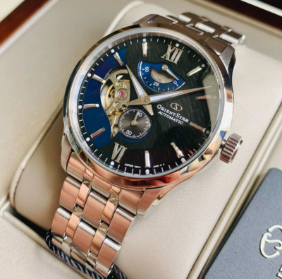 Orient Star Automatic Blue Dial RK-AV0B03B Men's Watch Power Reserve