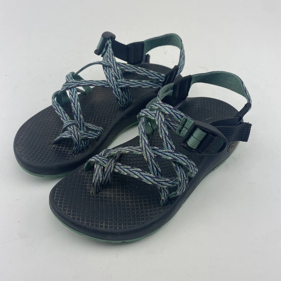Sandalias planas con tiras con hebilla para mujer Chaco J105490 talla US 6 púrpura verde azulado Foto 2 de 4