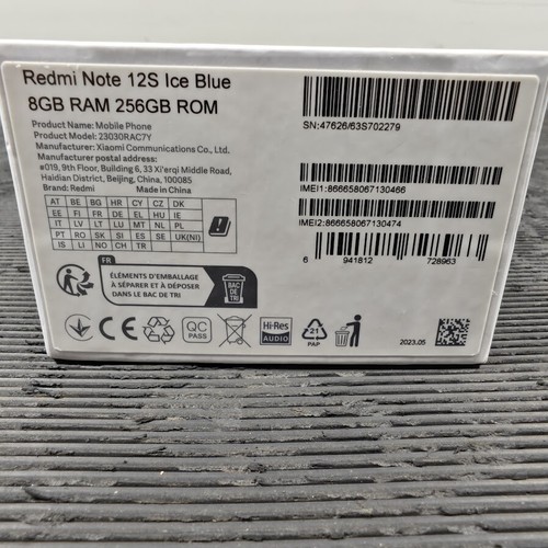 Xiaomi Redmi Note 12S - 256GB, 8GB RAM, Original Box, Used Screen Burn in - Zdjęcie 3 z 18