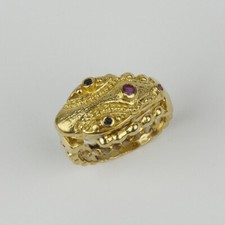 Vintage 18k Yellow Gold Women's "Snake" Ring Size 6.25